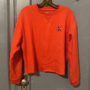 Calvin Klein Red Fleece lined sweateshirt